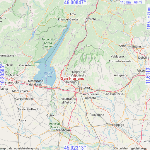 San Floriano on map