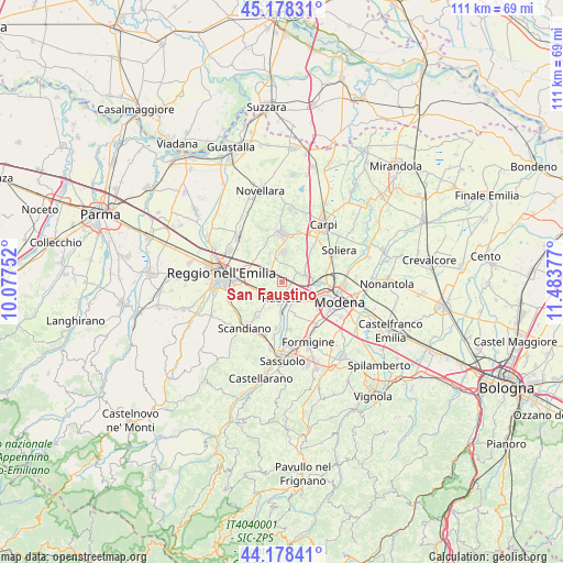 San Faustino on map