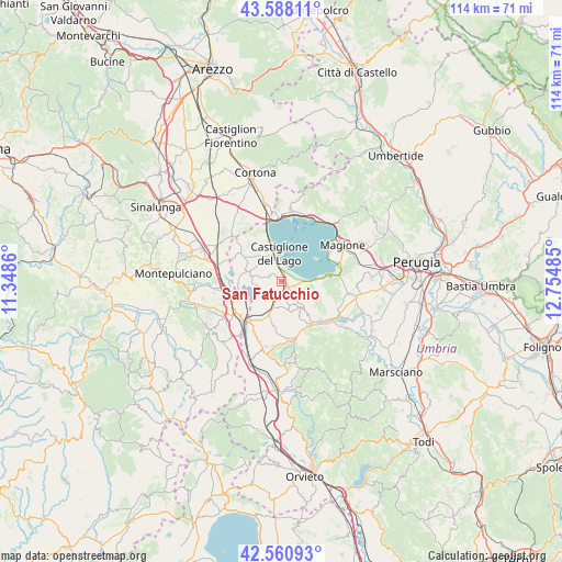 San Fatucchio on map