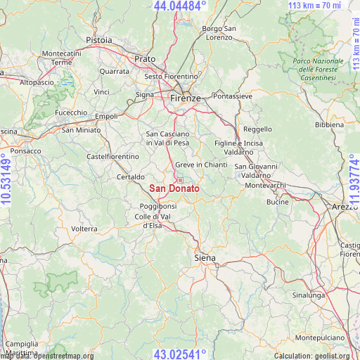 San Donato on map