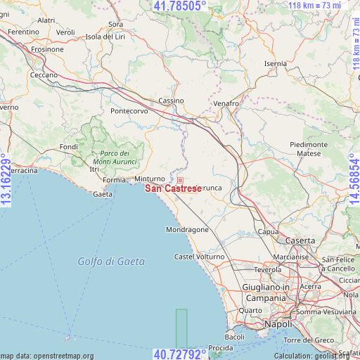 San Castrese on map