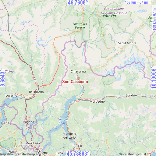 San Cassiano on map