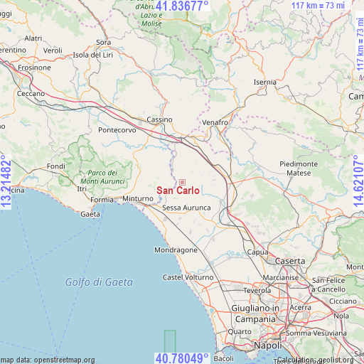 San Carlo on map