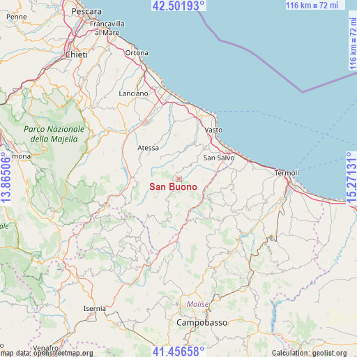 San Buono on map