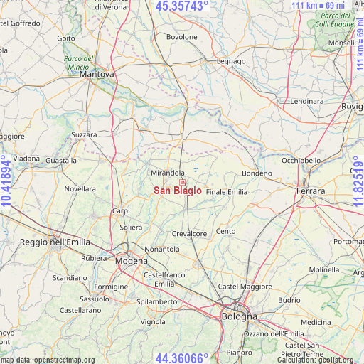 San Biagio on map