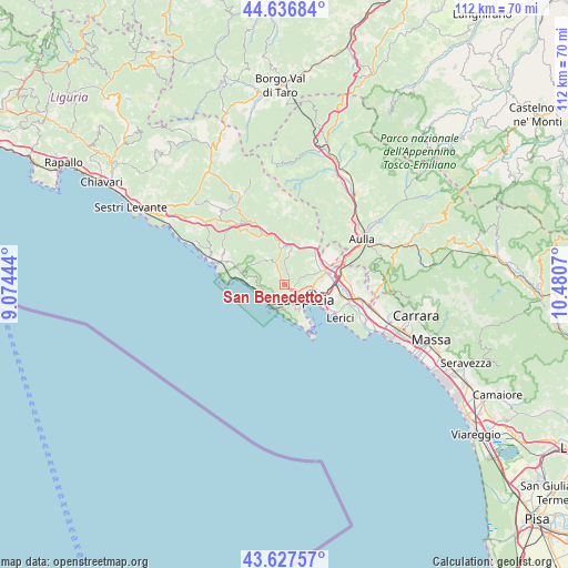 San Benedetto on map