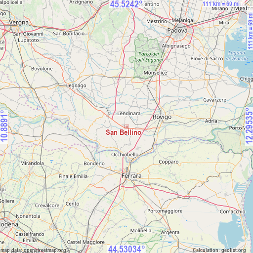 San Bellino on map