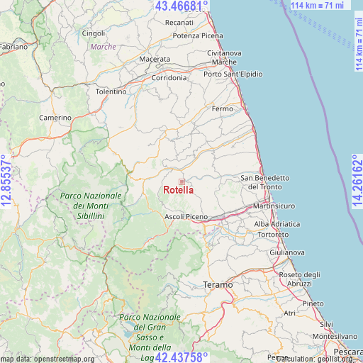 Rotella on map