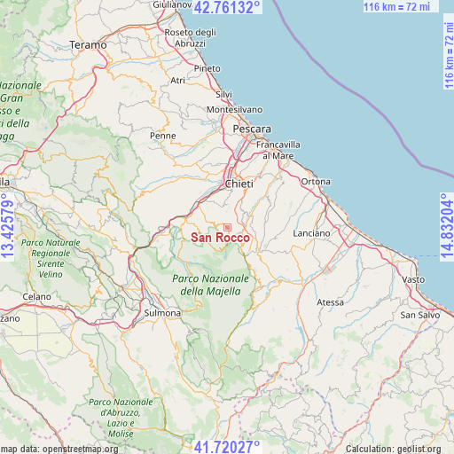 San Rocco on map