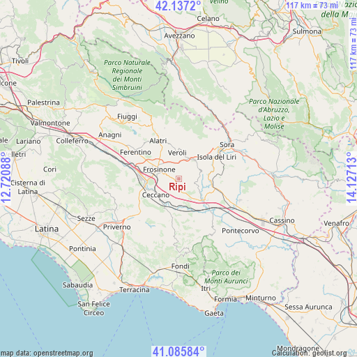 Ripi on map