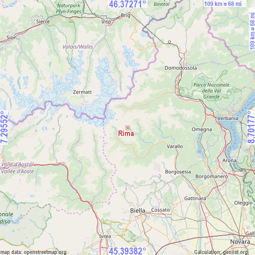 Rima on map