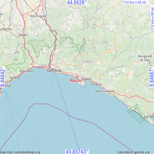 Recco on map
