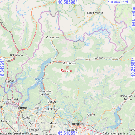 Rasura on map