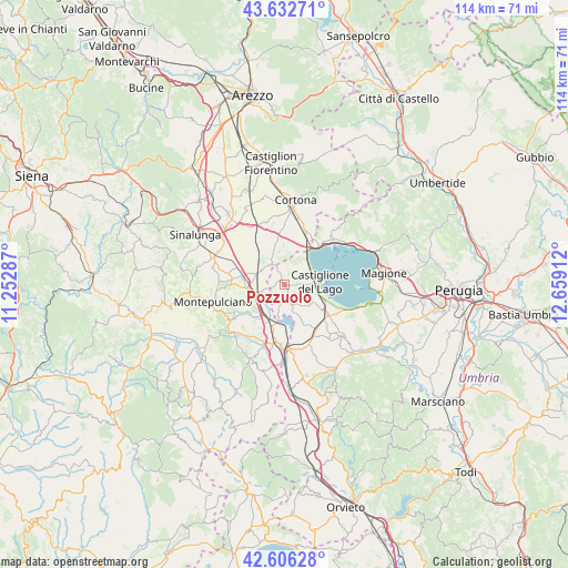 Pozzuolo on map