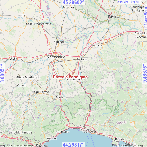 Pozzolo Formigaro on map