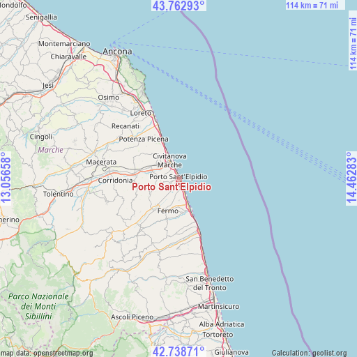 Porto Sant'Elpidio on map