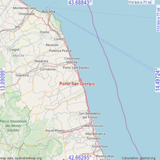 Porto San Giorgio on map