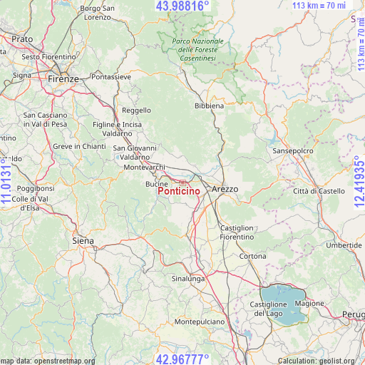 Ponticino on map