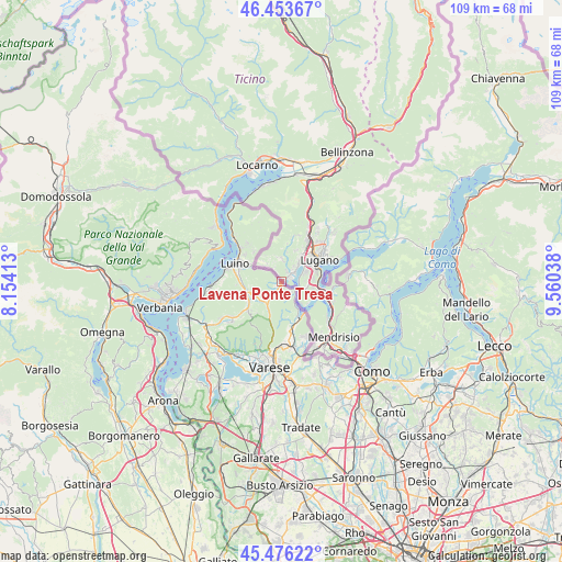 Lavena Ponte Tresa on map