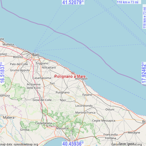 Polignano a Mare on map