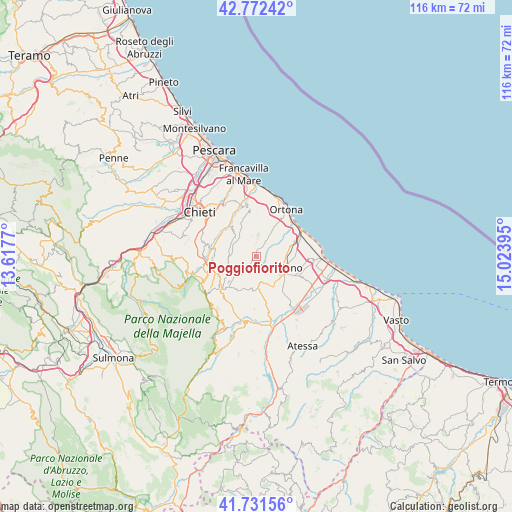 Poggiofiorito on map