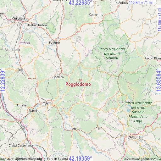 Poggiodomo on map