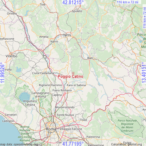 Poggio Catino on map