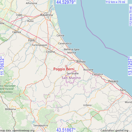 Poggio Berni on map