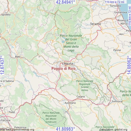 Poggio di Roio on map