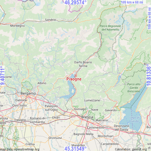 Pisogne on map