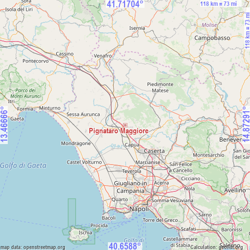 Pignataro Maggiore on map