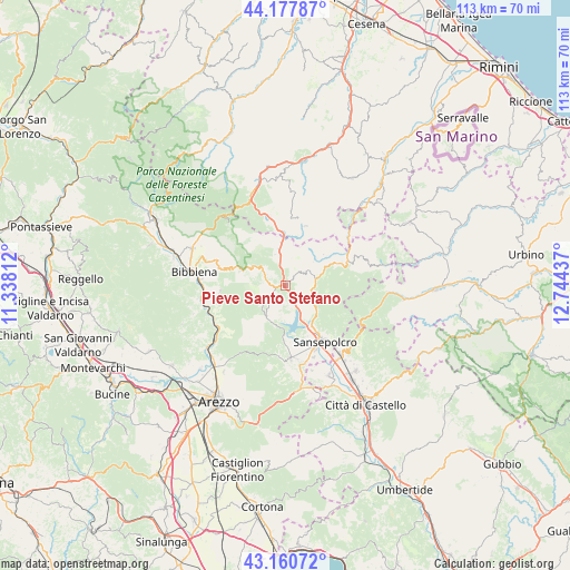 Pieve Santo Stefano on map