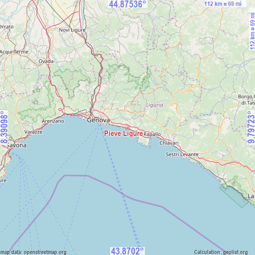 Pieve Ligure on map