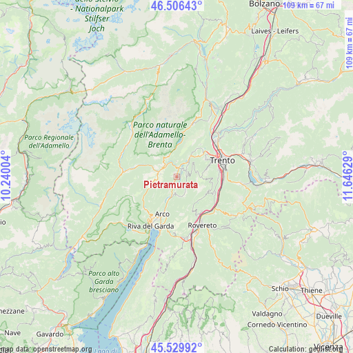 Pietramurata on map