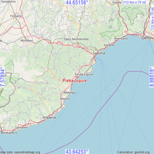 Pietra Ligure on map