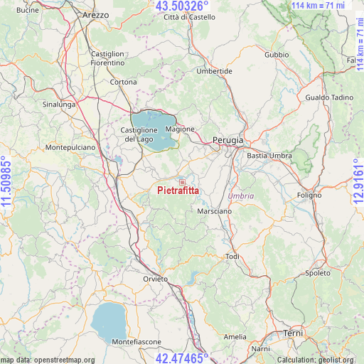 Pietrafitta on map