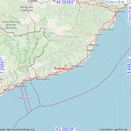 Pietrabruna on map