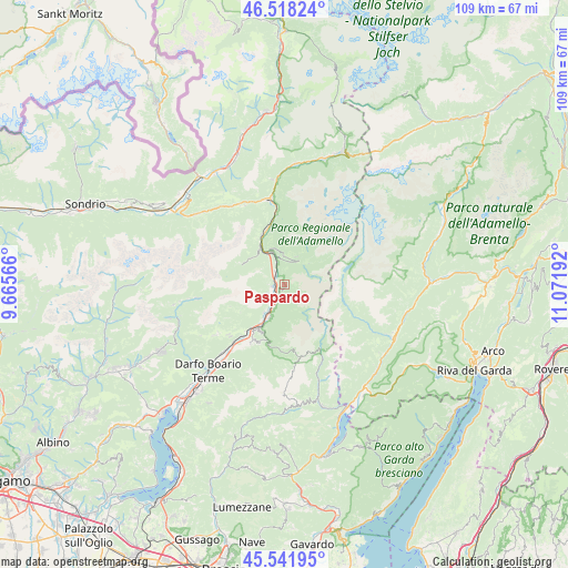 Paspardo on map