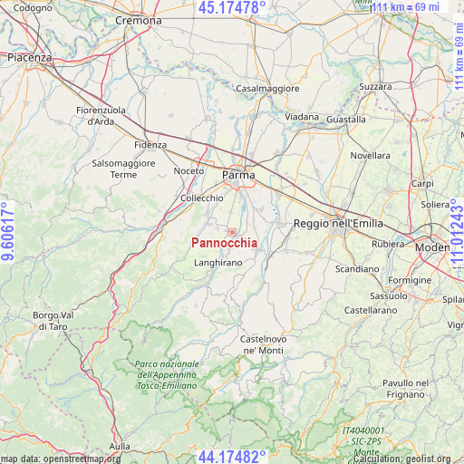 Pannocchia on map