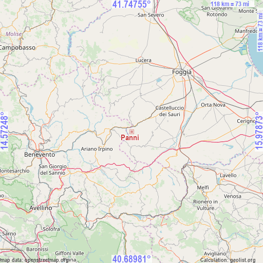 Panni on map