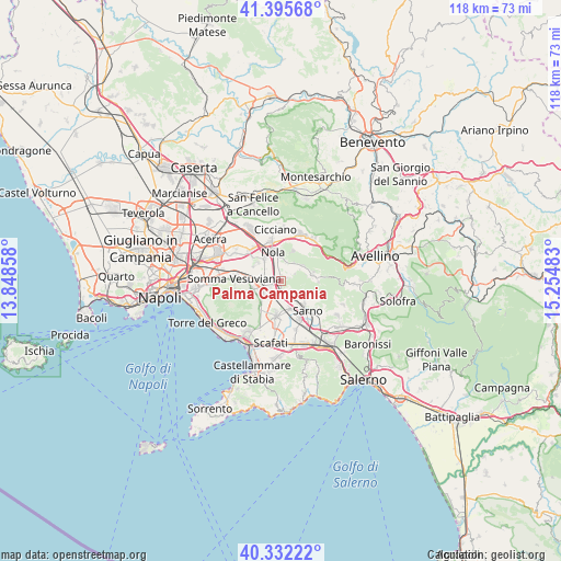 Palma Campania on map