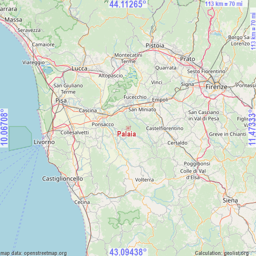 Palaia on map