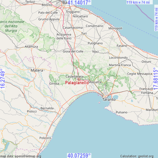 Palagianello on map