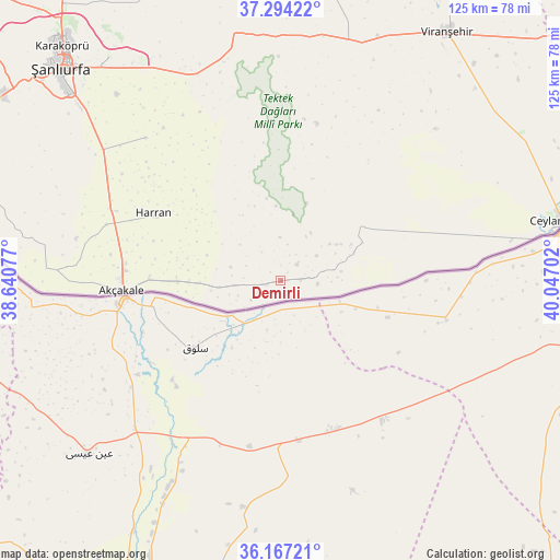 Demirli on map