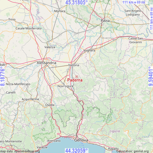 Paderna on map