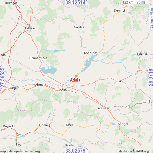 Adala on map