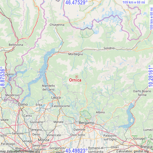 Ornica on map