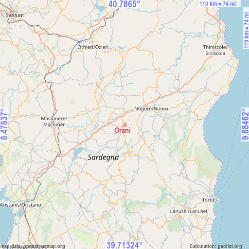 Orani on map