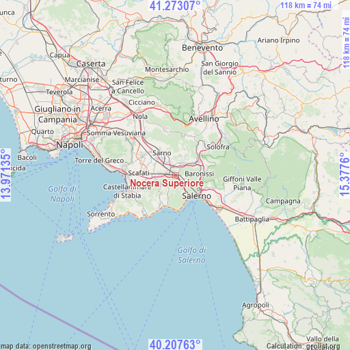 Nocera Superiore on map
