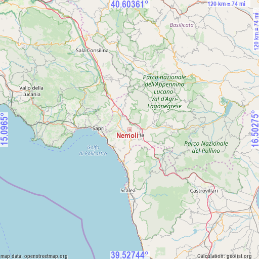 Nemoli on map